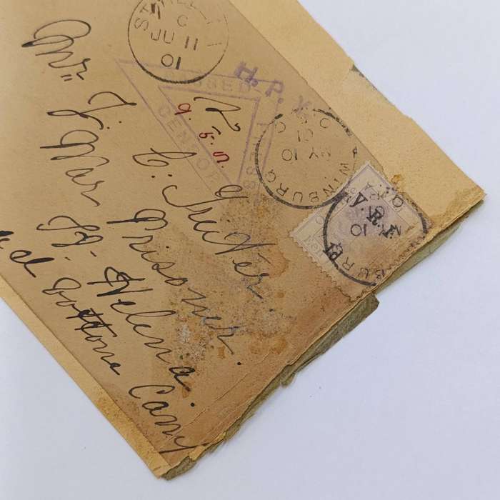 Boer War POW cover fronts stuck back to back