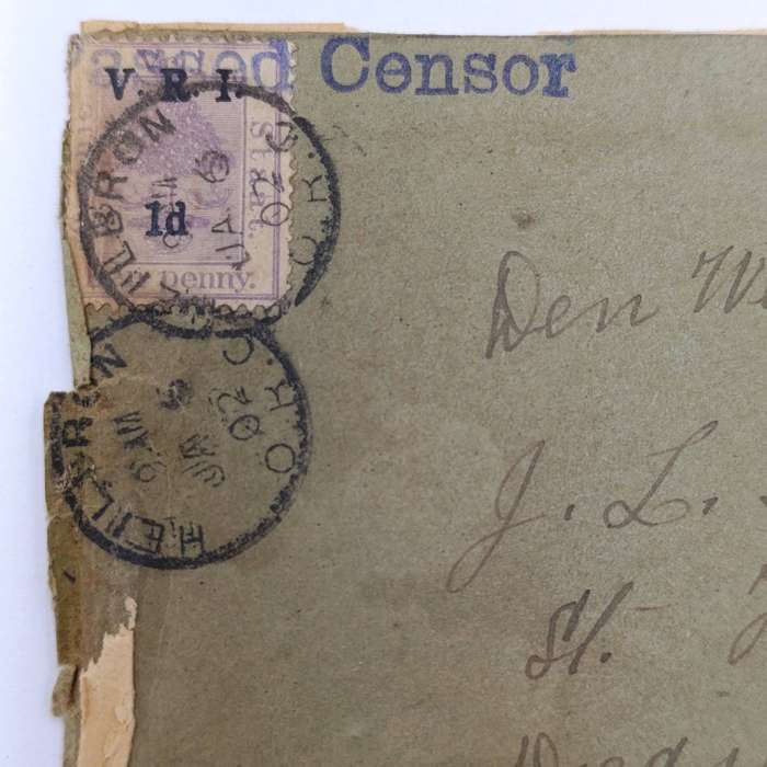 Boer War POW cover fronts stuck back to back