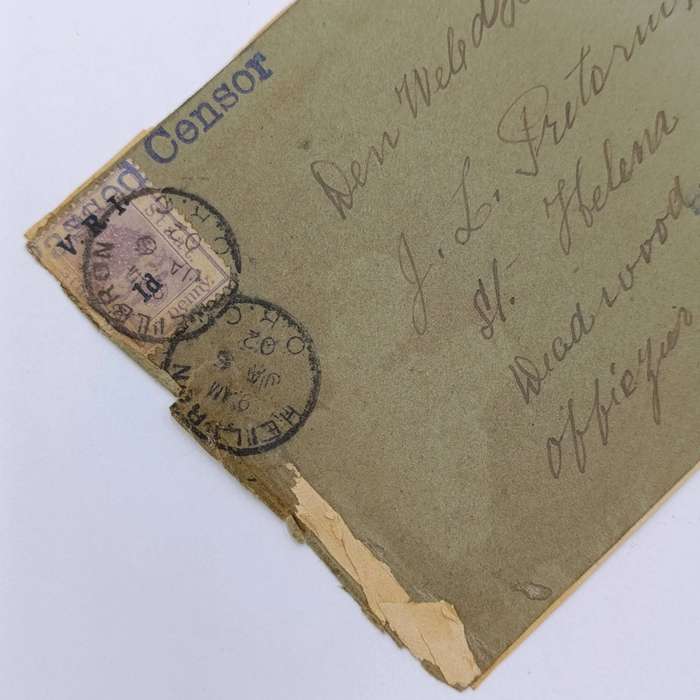 Boer War POW cover fronts stuck back to back