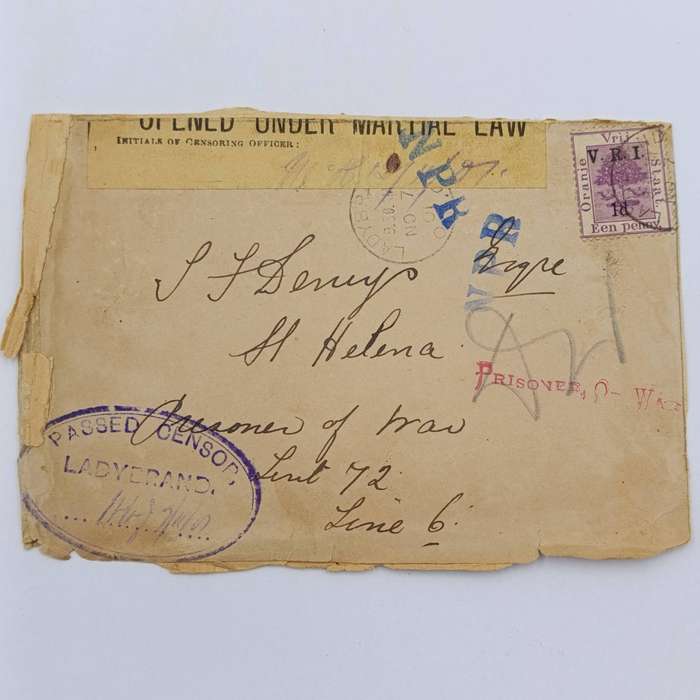 Pair of Boer War POW cover fronts stuck back to back