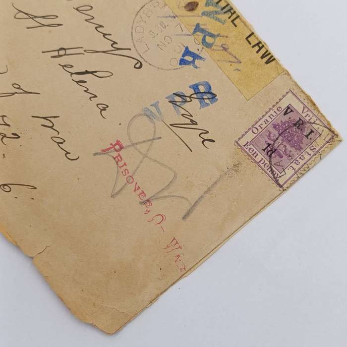 Pair of Boer War POW cover fronts stuck back to back