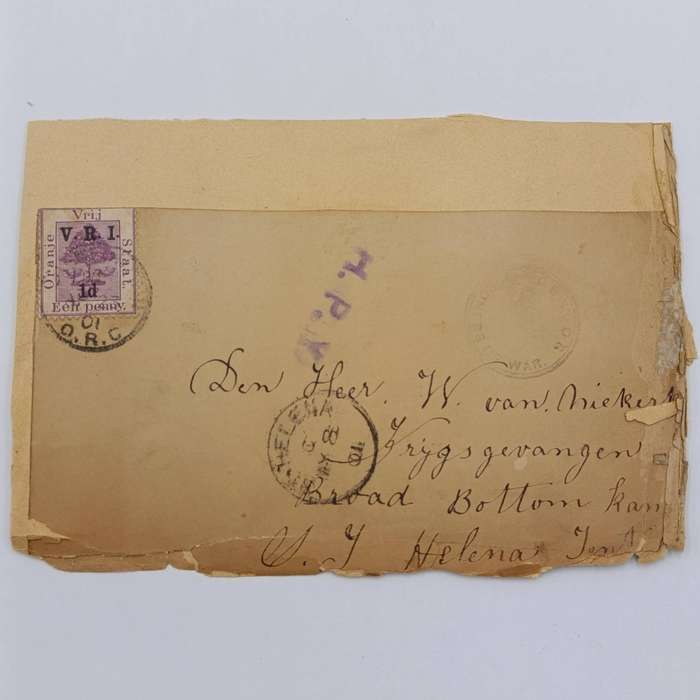 Pair of Boer War POW cover fronts stuck back to back