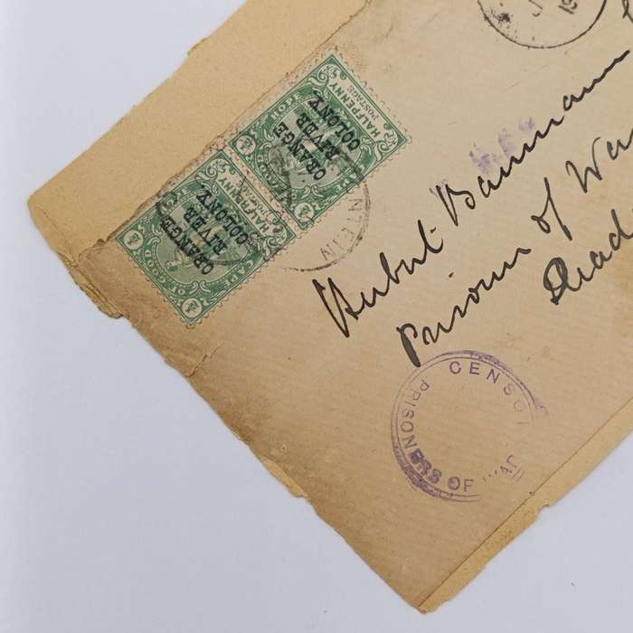 Pair of Boer War POW Cover fronts stuck back to back