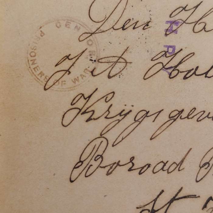 Pair of Boer War POW Cover fronts stuck back to back
