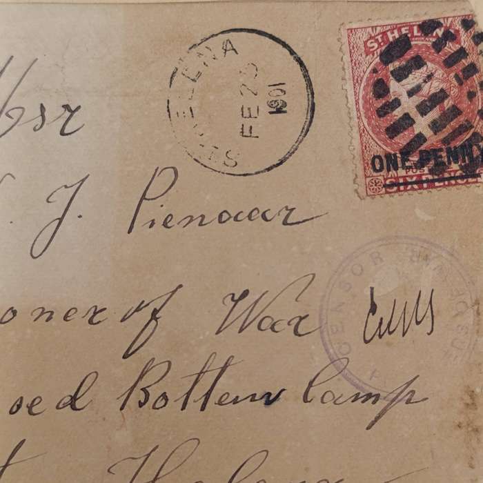 Ceylon Diyatalawa Card with Elephant Dec 1900 stuck back to back