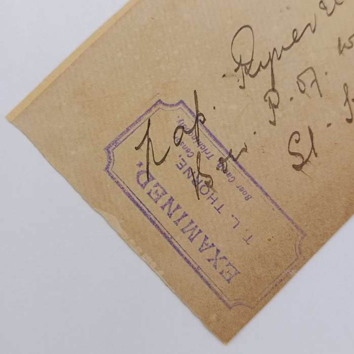 Boer War POW cover to Cap Ryneveld Boer Prisoner of war St Helena