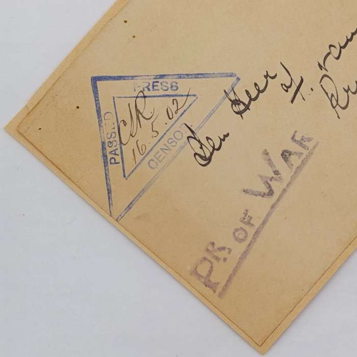 Boer War POW cover front to T van Reenen Deadwood Camp St Helena