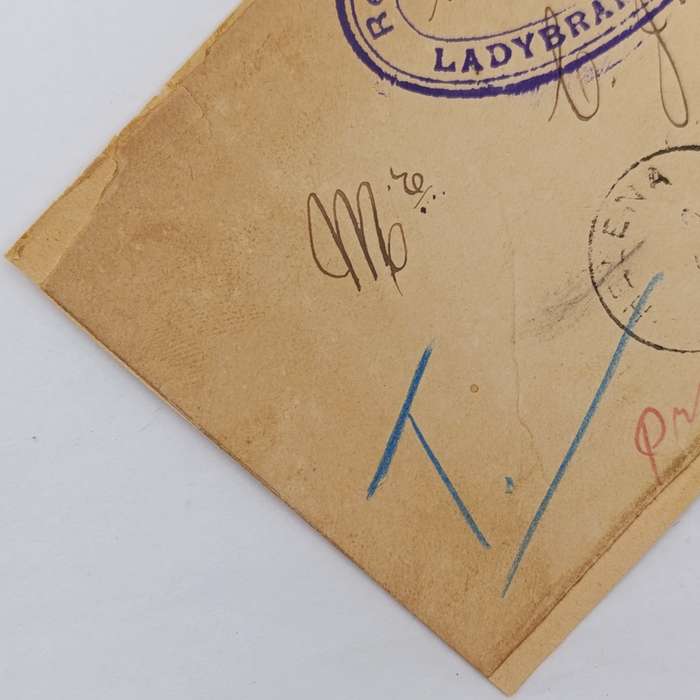 Boer War Cover Front Ladybrand to CJ Badenhorst - POW - Deadwood Camp St Helena February 1901