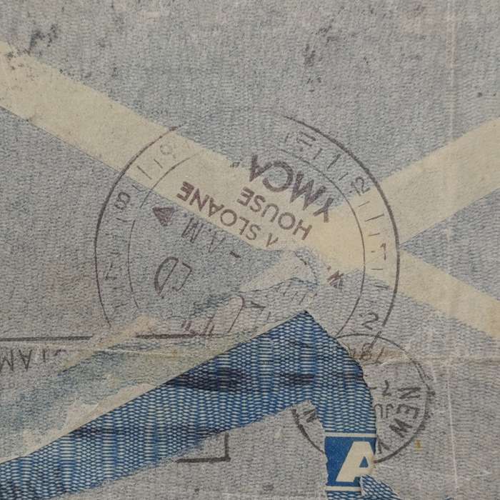 WW2 Postal cover from Lisbon Portugal to Conneticut USA, Twice rerouted to New York Addresses