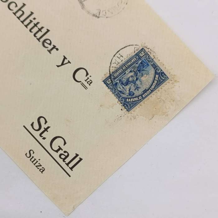 Postal Front Port AU Prince Haiti 19 Nov 1921 to St Gall Switzerland
