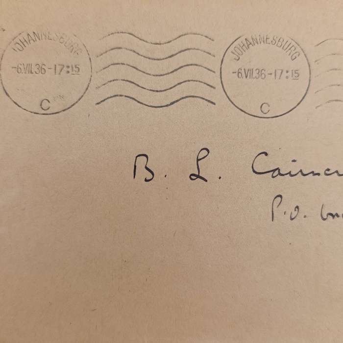 1936 Front Johannesburg to Pretoria with usage of 1d ship stamp and Orange Free State EEN Penny