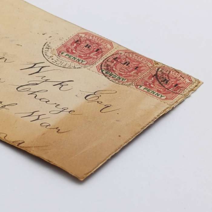 Pair of POW fronts posted back to back Klerksdorp to St Helena addressed to Magiel A van Wyk