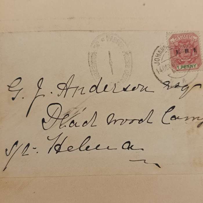 Lot of 3 Boer War POW Fronts stuck back to back and adressed to POW'S of Deadwood camp, St Helena