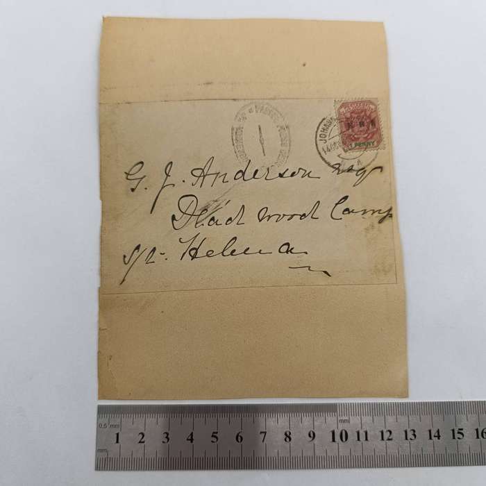 Lot of 3 Boer War POW Fronts stuck back to back and adressed to POW'S of Deadwood camp, St Helena