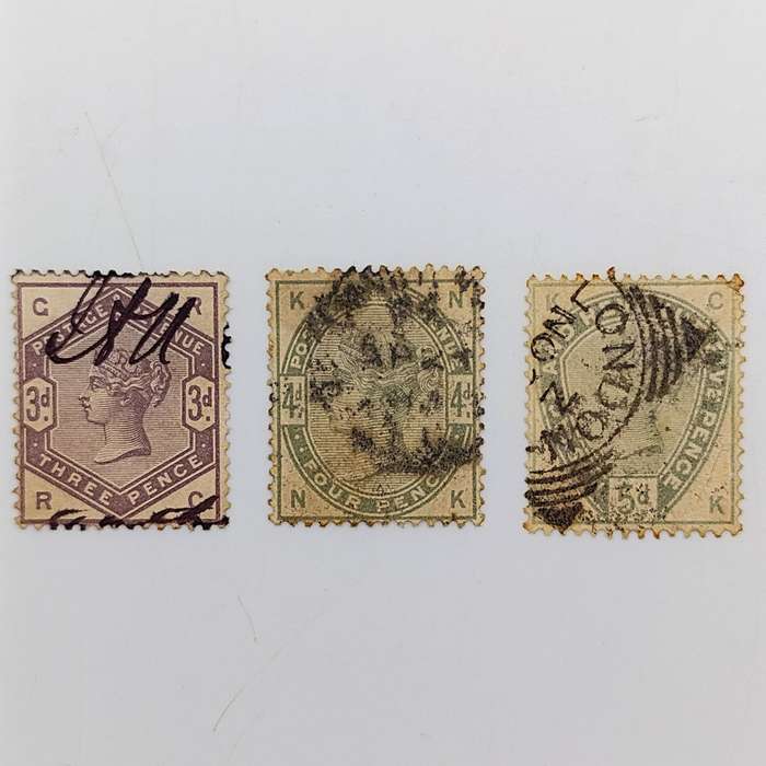 Great Britain - Lot of 3 stamps - used SG 191,192 and 193 ( 193 with high book value