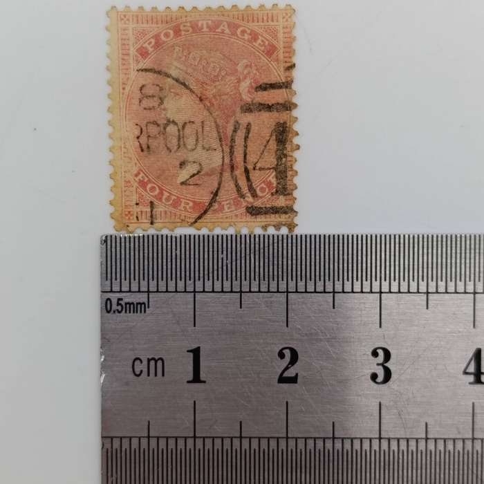 Great Britain SG66a 1857 4d Liverpool useage