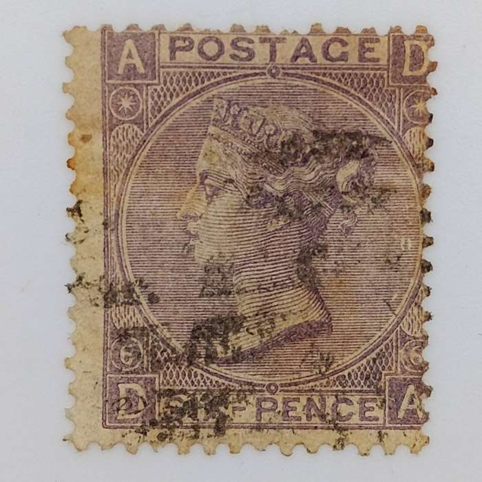 Great Britain SG 104 plate 6 used AD corner letters