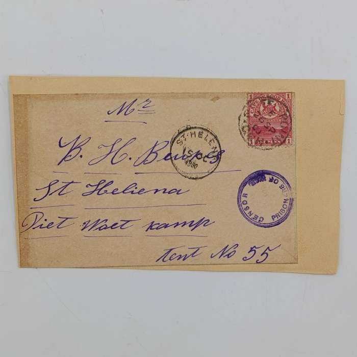 Pair of Boer War POW covers stuck back to back - Side A to HL Webb on board the Mongolian