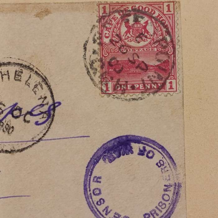 Pair of Boer War POW covers stuck back to back - Side A to HL Webb on board the Mongolian