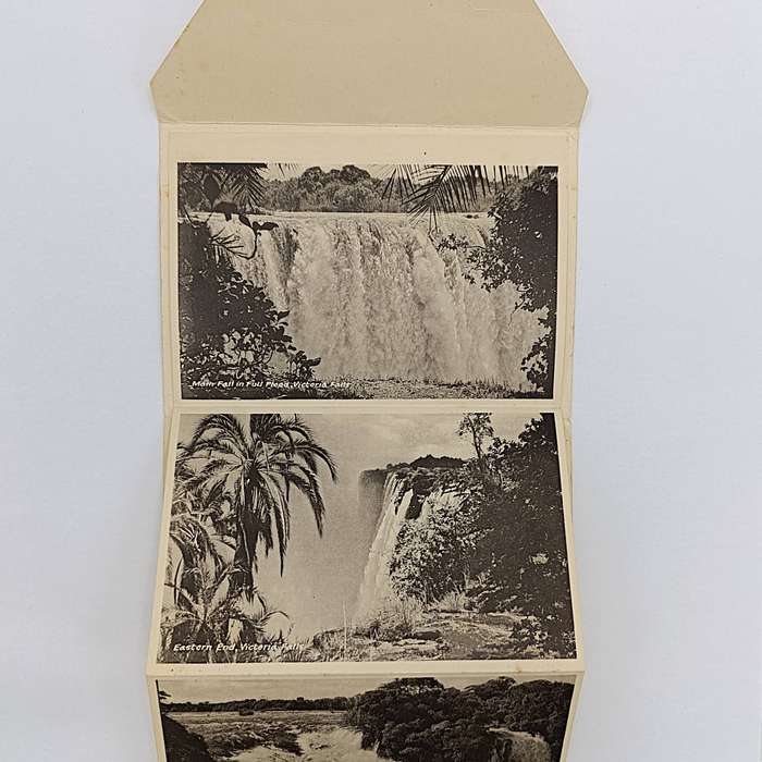 Postcard views of the Victorian Falls posted from Livingston Northern Rhodesia to Bulawayo