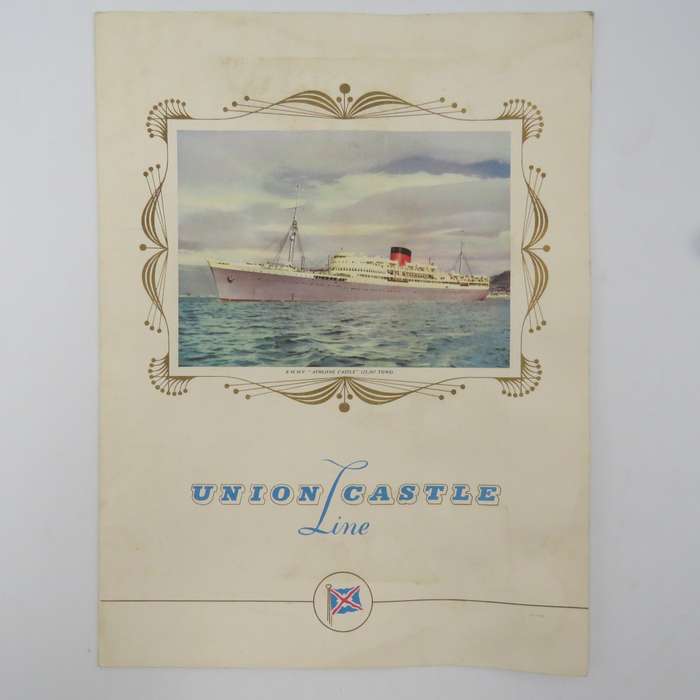Union-Castle RMMV Athlone Castle Farewell dinner menu Wednesday 6 September 1961
