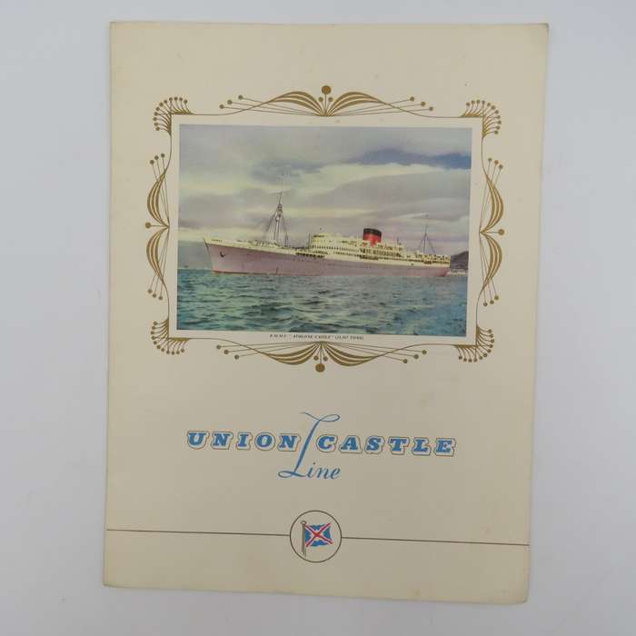Union-Castle RMMV Athlone Castle Farewell dinner menu - 6  September 1961