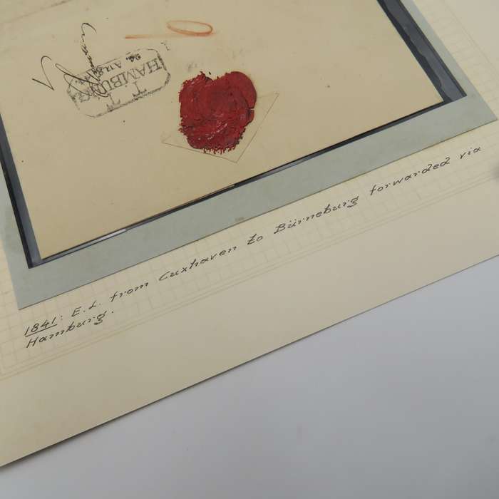 1841 Early Letter from Cuxhaven (Lower Saxony) to Bürneburg forwarded via Hamburg