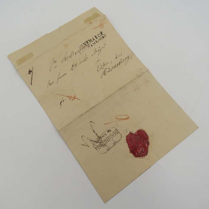 1841 Early Letter from Cuxhaven (Lower Saxony) to Bürneburg forwarded via Hamburg