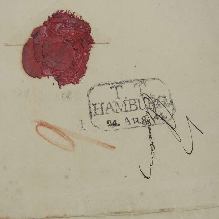 1841 Early Letter from Cuxhaven (Lower Saxony) to Bürneburg forwarded via Hamburg