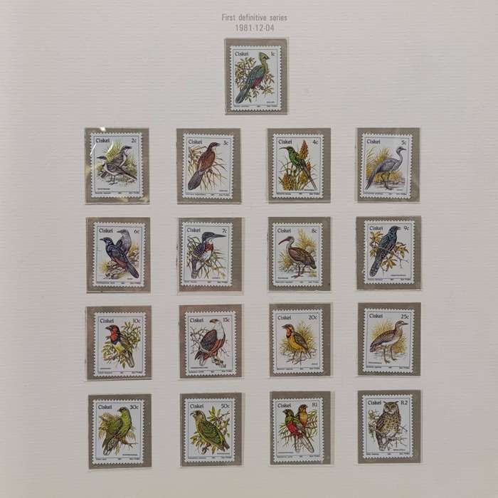 Lot of 2 Albums with over 600  Ciskei mint unhinged and used stamps on cover - 1981 and later
