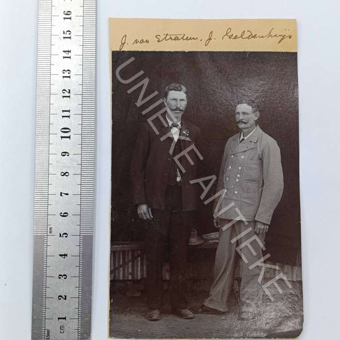 Original photo of Boer War POW's J van Straten and J Geldenhuys