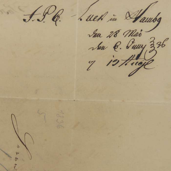 1836 Letter from Hamburg to Ober Zwislaw forwarded through the Thurn & Taxi's Postal Administration
