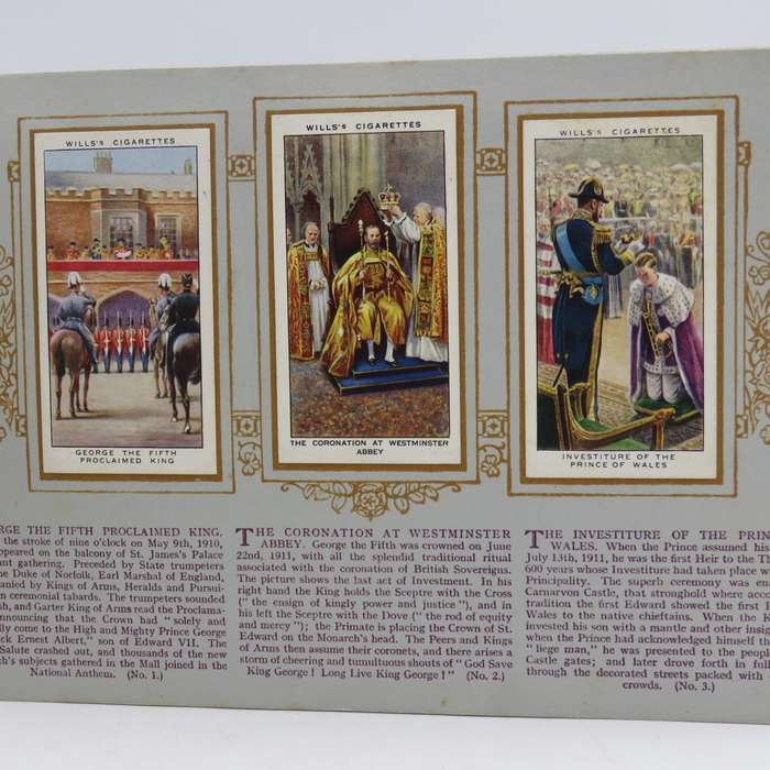 The Reigh of King George V 1910 - 1935 Silver Jubilee Cigarette card booklet