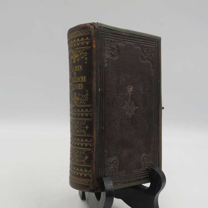 1875 Psalmen and gezangen book inscibed Petrus Johannes Uys 1888 in front and register of P. J Uys b