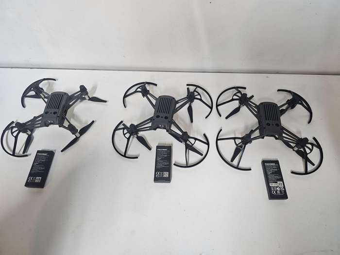 3x DJI Tello Drones  Mixed Condition Lot (1 working 100%)