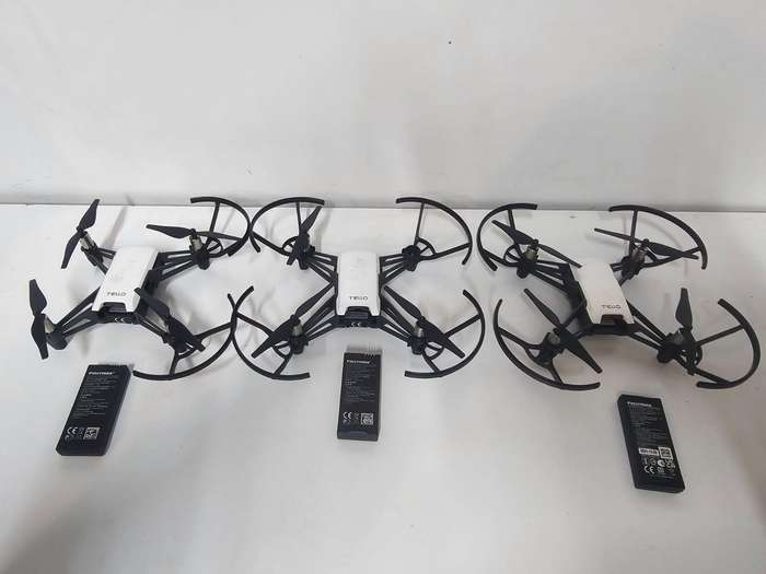 3x DJI Tello Drones  Mixed Condition Lot (1 working 100%)