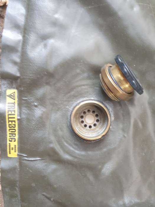 original swedish army issue 25 lt soft water-carrier olive green vinyl bag good clean undamaged used