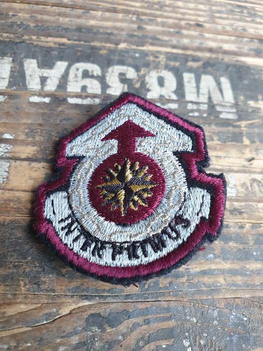 very scarce as worn Recce (SA SF) Maint. Unit lurex wire type beret badge as worn - note rear