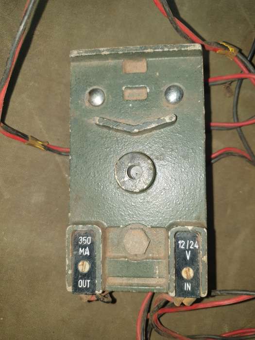 original RACAL made TR48 HF "big means" Rhodesia bushwar era field batt charger used condition