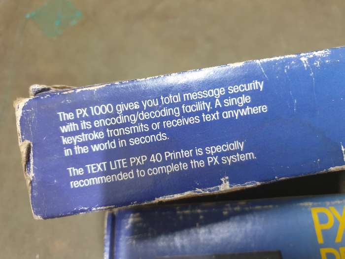 original old-school pocket encryption device TEXT LITE PX 1000 (model with DES algoritm!) & printer