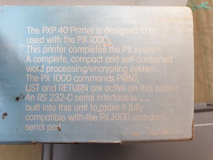 original old-school pocket encryption device TEXT LITE PX 1000 (model with DES algoritm!) & printer