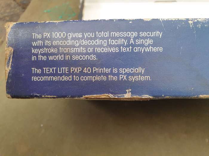 original old-school pocket encryption device TEXT LITE PX 1000 (model with DES algoritm!) & printer