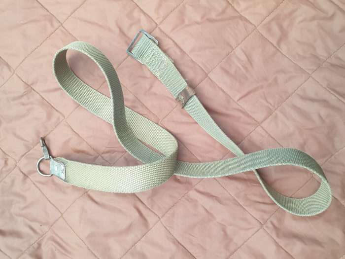 complete & intact older type genuine leather tab USSR era AK47 type weapon sling SWA/ Angola bushwar