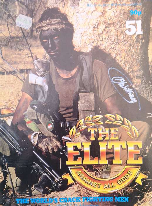 nr 51 The Elite periodical featuring 32 Bn Recce Wing member signed by actual soldier seen on cover