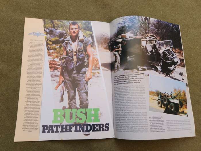 nr 51 The Elite periodical featuring 32 Bn Recce Wing member signed by actual soldier seen on cover