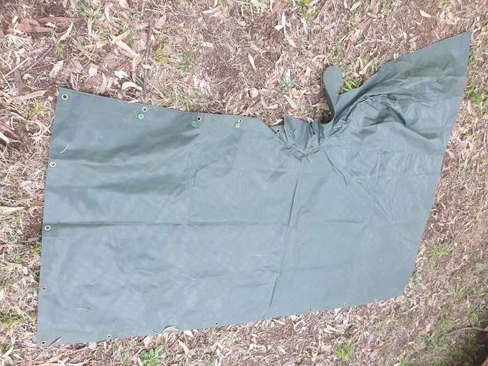 as new & unused Rhodesian era Army issue heavy duty PVC/vinyl olive green capes' gas very good cond.