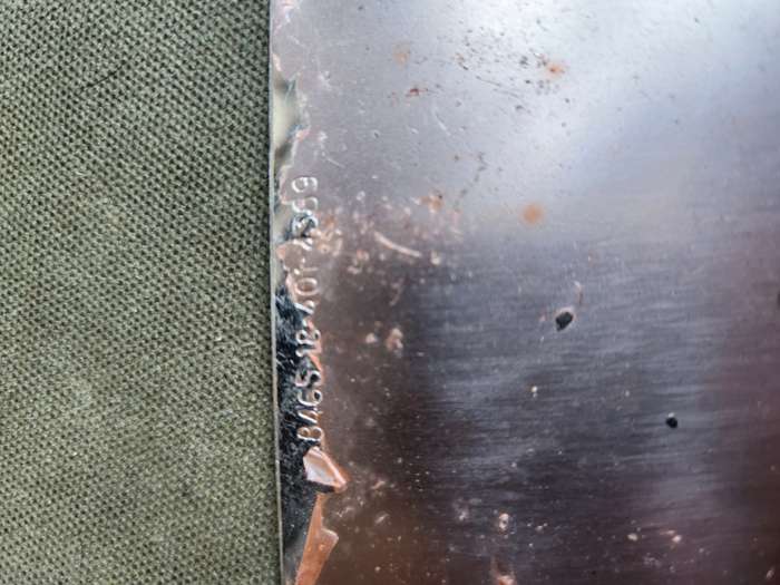 SWA/Angola bushwar period SADF issue personal troops' stainless-steel shaving (& signalling) mirror
