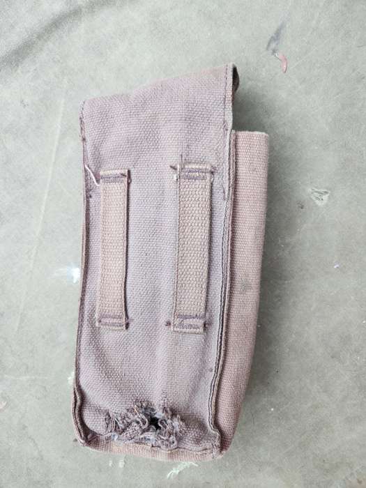 RSA made for UNITA used condition basic canvas "donkey brown" colour double AK47 mag belt loop pouch