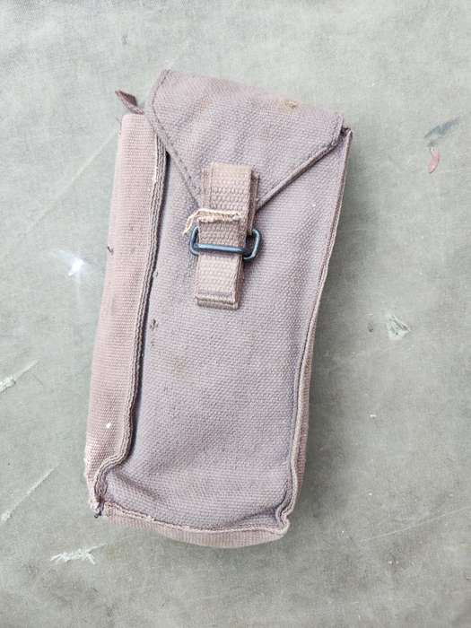 RSA made for UNITA used condition basic canvas "donkey brown" colour double AK47 mag belt loop pouch