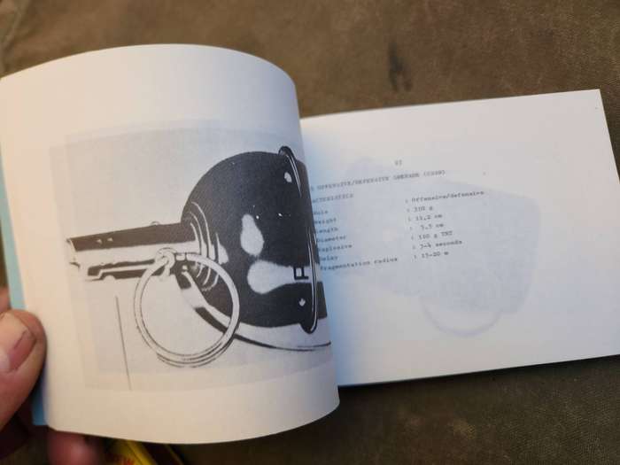 100% original SWA/Angola border war era SADF issued small FPLM (Moz) weapons recognition manual